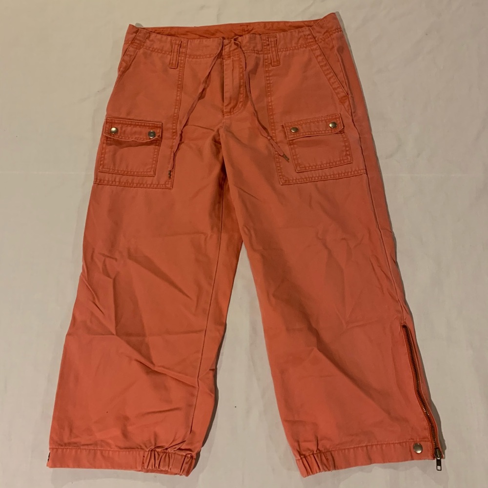 Salmon Cargo Mid Calf Pants